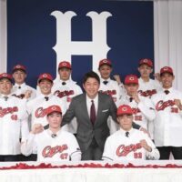 2022年広島カープ新入団選手・入団会見でお披露目