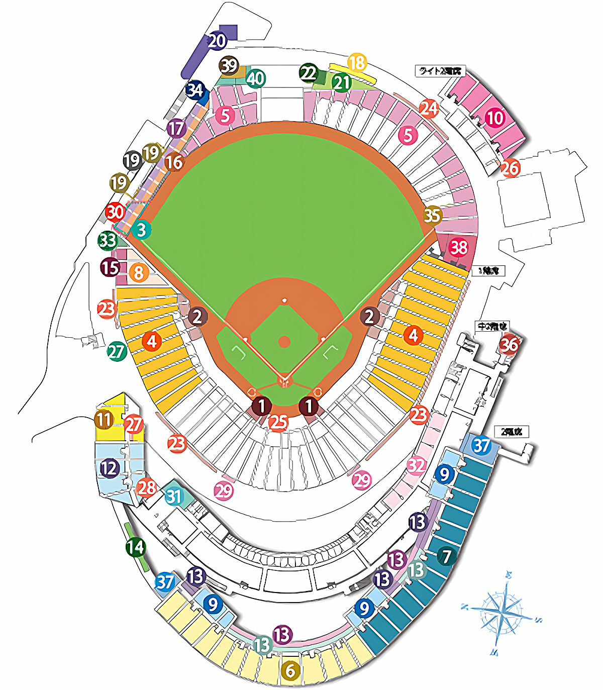 2023年マツダスタジアム座席位置